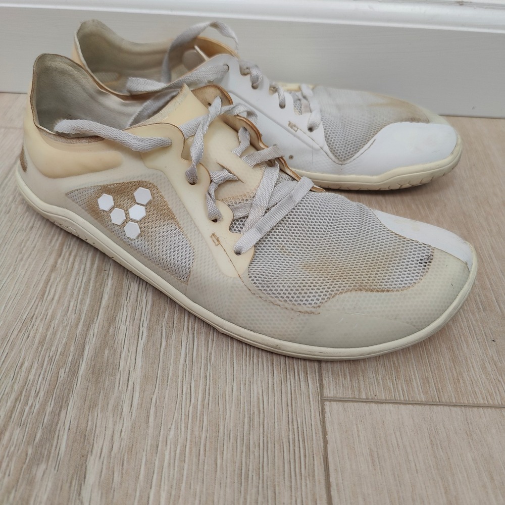 Vivobarefoot Primus Lite III Sneaker Womens 38 White‎ Mesh Barefoot Minimalist